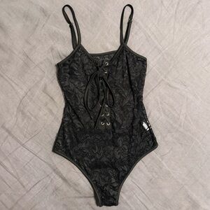 The Bralette Co. Laura Bodysuit Lace Front Sleeveless Lingerie Size XS